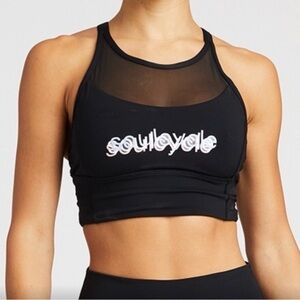 Lululemon x SoulCycle Black Mesh/Strappy bra Sz 10